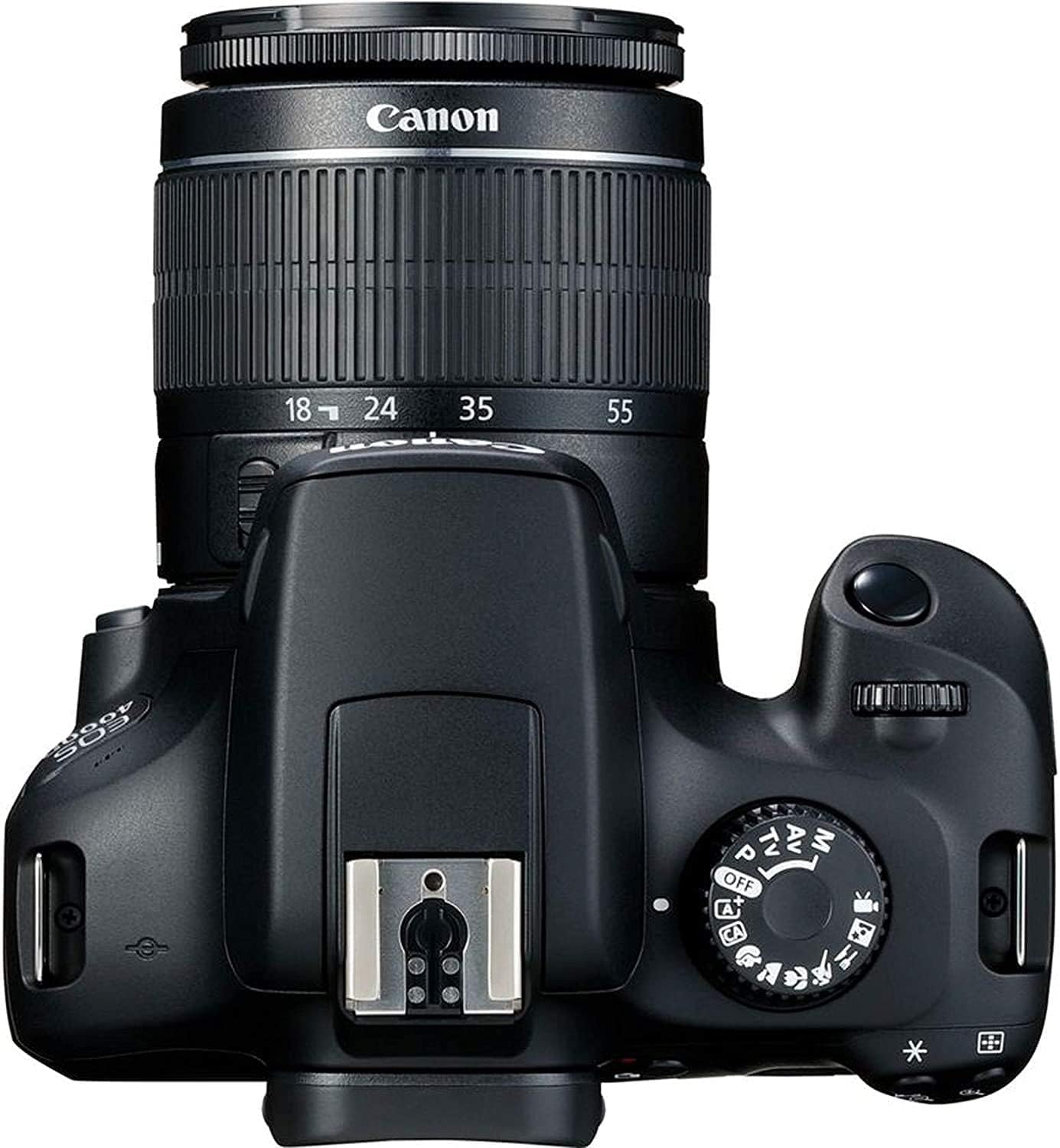 Canon EOS 4000D / Rebel T100 DSLR Camera w/EF-S 18-55mm f/3.5-5.6 Lens 3 Lens Kit Bundled with 128GB Memory + Wide Angle Lens + Telephoto Lens + Flash + More (Renewed) Black