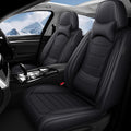 Fit for Hummer H3 2006-2009 Custom Seat Covers, PU Leather Car Seat Covers, Full Coverage Protection, Thick Cushioning Seat Protectors(Luxury Front Row/Black)