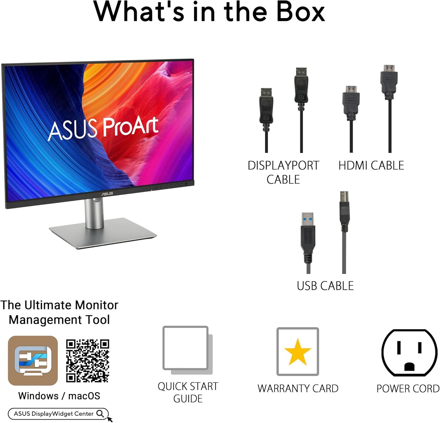 ASUS ProArt Display 24' 16:10 Professional Monitor (PA248QFV) – IPS, WUXGA (1920 x 1200), 100% sRGB, Color Accuracy ΔE < 2, Calman Verified, 100Hz, HDR-10, Light Sync, Ergonomic, 3 yr Warranty