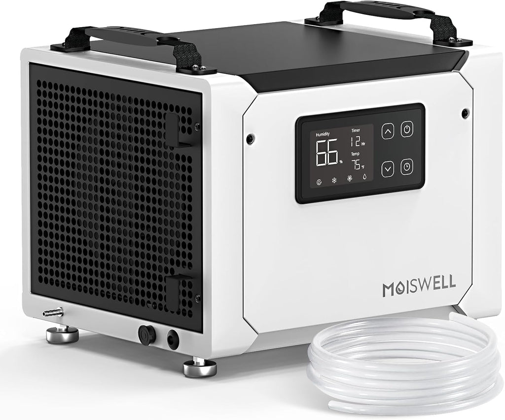 70 Pints Commercial Dehumidifier with Pump, Portable Crawl Space Dehumidifiers for Basement and Home, Energy Star Efficient Certified, Automatic Defrost | MOISWELL Defender ME-7S