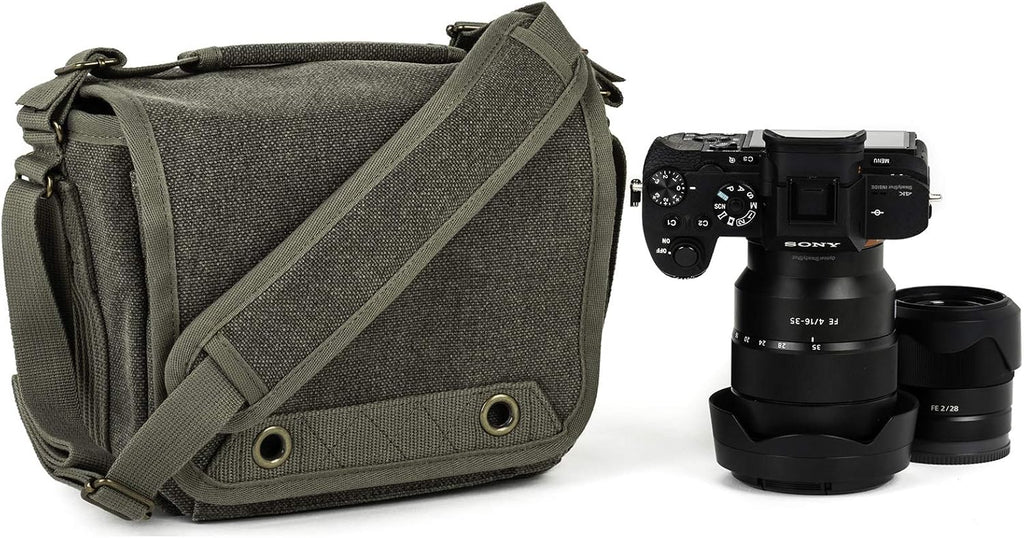 Think Tank Retrospective 4 V2.0 Canvas Shoulder Bag for Mirrorless or Standard DSLR Cameras and Photo Accessories - Pinestone - X-Small