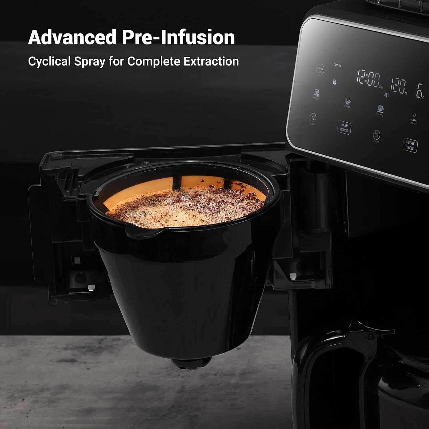 Gevi 10 Cup Drip Coffee Maker with Grinder