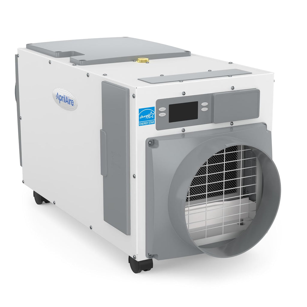 AprilAire E100C Pro 100-Pint Whole-House Dehumidifier with Castors, Energy Star Certified, Commercial-Grade Whole-Home Dehumidifier for Basement, Crawlspace, or Whole House up to 5,500 sq. ft.
