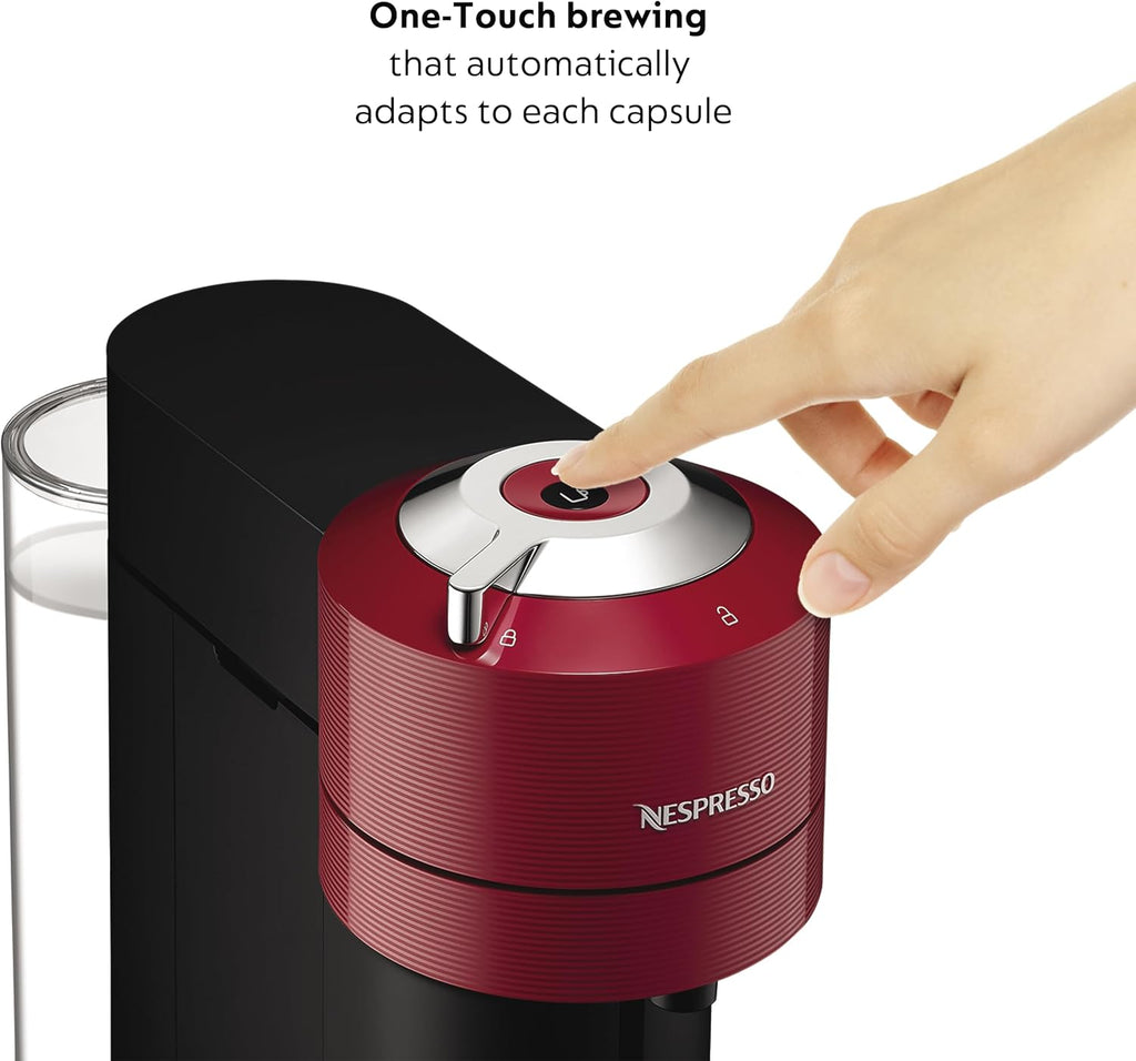 Nespresso Vertuo Next Coffee and Espresso Machine by Breville, Cherry Red, 1.1 Liters