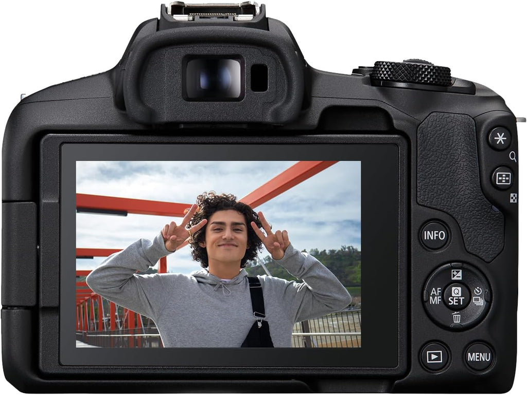 Canon EOS R50 Mirrorless Camera RF-S18-45mm F4.5-6.3 is STM Lens Kit, 24.2 Megapixel CMOS (APS-C) Sensor, 4K Video, Vlogging, Content Creation, Photography, Digital Camera, Black