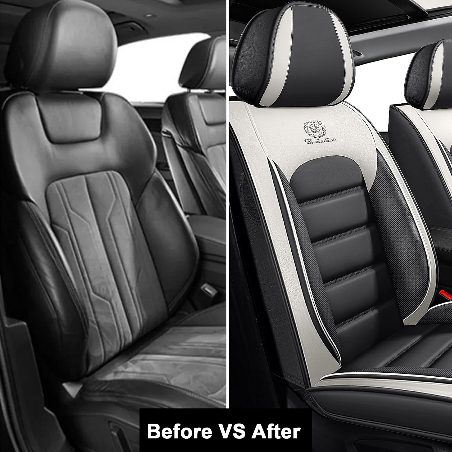 2 Seat Covers for Infiniti QX80 2000-2026 Breathable Car Seat Covers,Anti-Slip Waterproof Car Seat Protectors with Airbag,Automotive Vehicle Cushion with Storage Pockets (Standard,Gray)