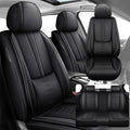 Car Seat Covers 5 Seats Fit for Mitsubishi Montero 1999-2005,Waterproof Leather Seat Covers,Airbag Compatible,Car Seat Protectors Interior Sets(Full Set,Black)