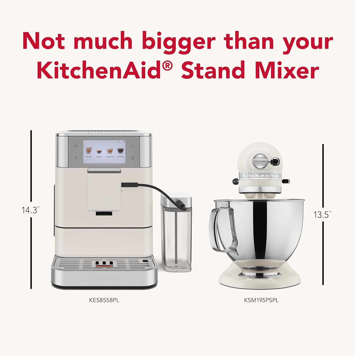 KitchenAid Fully Automatic Espresso Machine KF8, KES8558PL, Porcelain White
