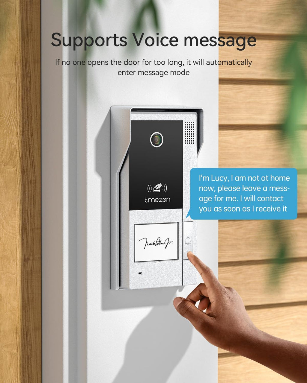 TMEZON WiFi Video Intercom System Doorbell with Camera and 7 Inch Monitor IP Wired Video Door Phone 1080P Wired Night Vision,No Monthly Fees, Support Remote Unlock Door Release,Snapshot, Tuya