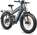 FREESKY 2026 Alaska Pro Dual Battery 48V 45AH 200 Miles 40MPH Electric Bike for Adult, 4000W High-Torque Motor Long Range Fat Tire Ebike, 26' Full Suspension Mountain E Bike, UL 2849 Certified by TÜV