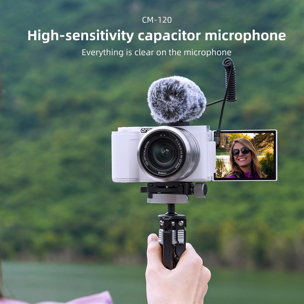 ORDRO 5K Digital Camera for Photography, 12X Optical Zoom Vlogging Camera for YouTube with 3.2' IPS Touch Flip Screen, WDR, Night Vision; Bunble Kit 64GB Card + Mic+ Flex Tripod