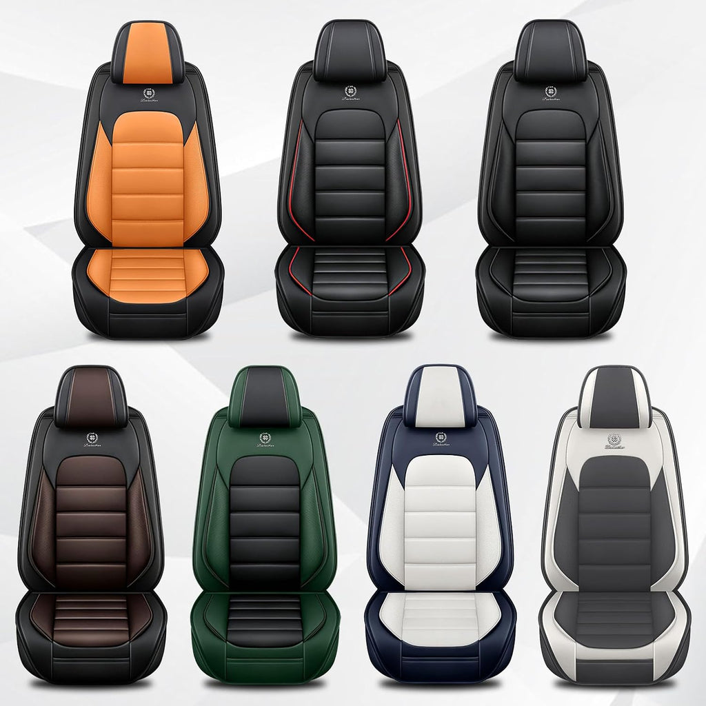 Car Seat Cover Fit for Honda Pilot 2003-2025,Compatible Airbag Non-Slip Waterproof Seat Cover,Car Seat Protector Premium Interior (Standard 2 Seats,Black Orange)
