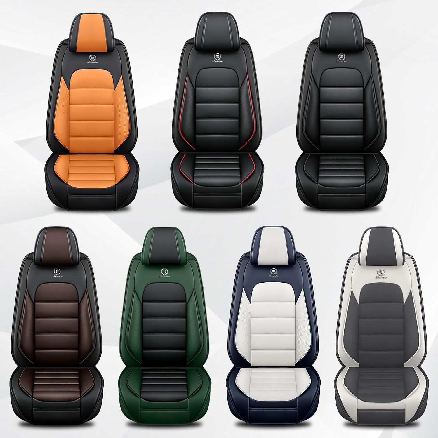 Car Seat Cover Fit for Honda Pilot 2003-2025,Compatible Airbag Non-Slip Waterproof Seat Cover,Car Seat Protector Premium Interior (Standard 2 Seats,Black Orange)