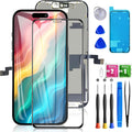 for iPhone 16 Pro Screen Replacement 6.3 inch, 3D Touch LCD Screen Display Digitizer Frame Assembly Repair Kit with Waterproof Seal+Repair Tools+Screen Protector for A3083,A3292,A3293,A3294