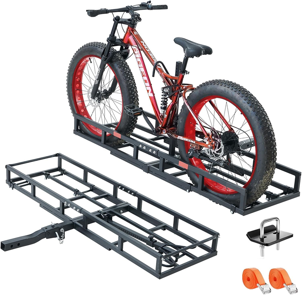 Hitch-Mount Bike Rack for Ebike Heavy-Duty - Fits 2 Electric/Fat-Tire, Fits 2' Receiver for Car SUV Truck RV Minivan