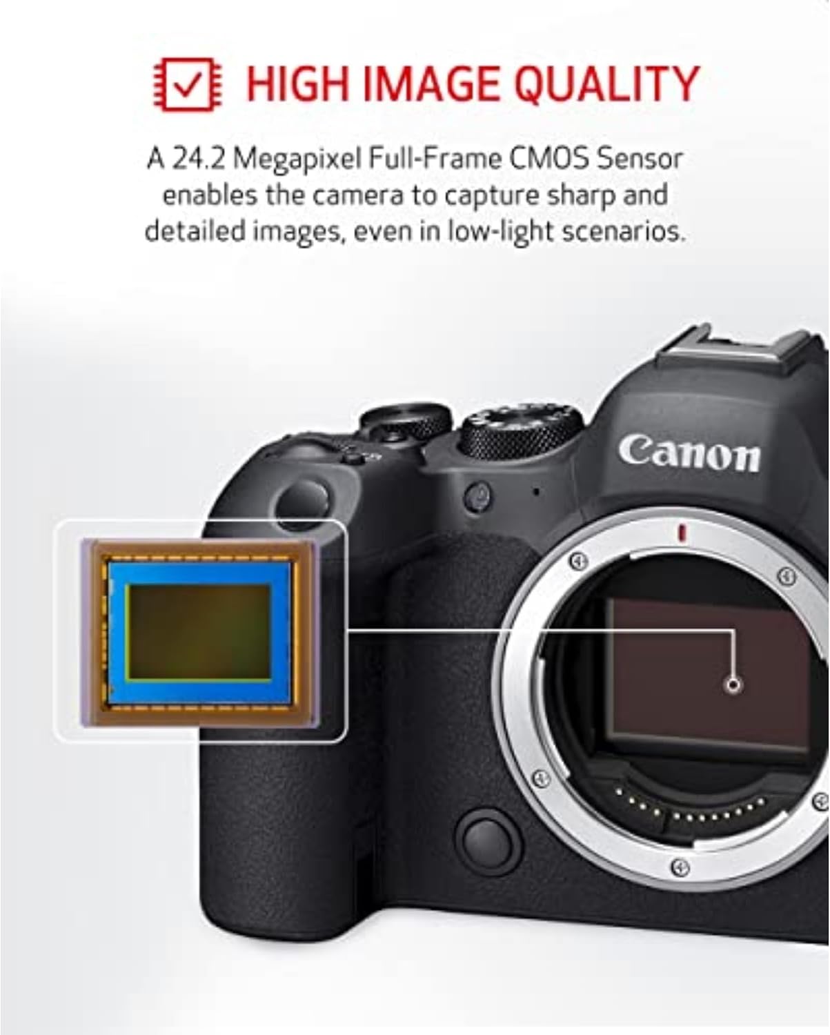 Canon EOS R6 Mark II Mirrorless Camera RF24-105mm F4-7.1 is STM Lens Kit, Full-Frame Hybrid Camera, 24.2 Megapixel CMOS Sensor, Photo and Video Capabilities, Black