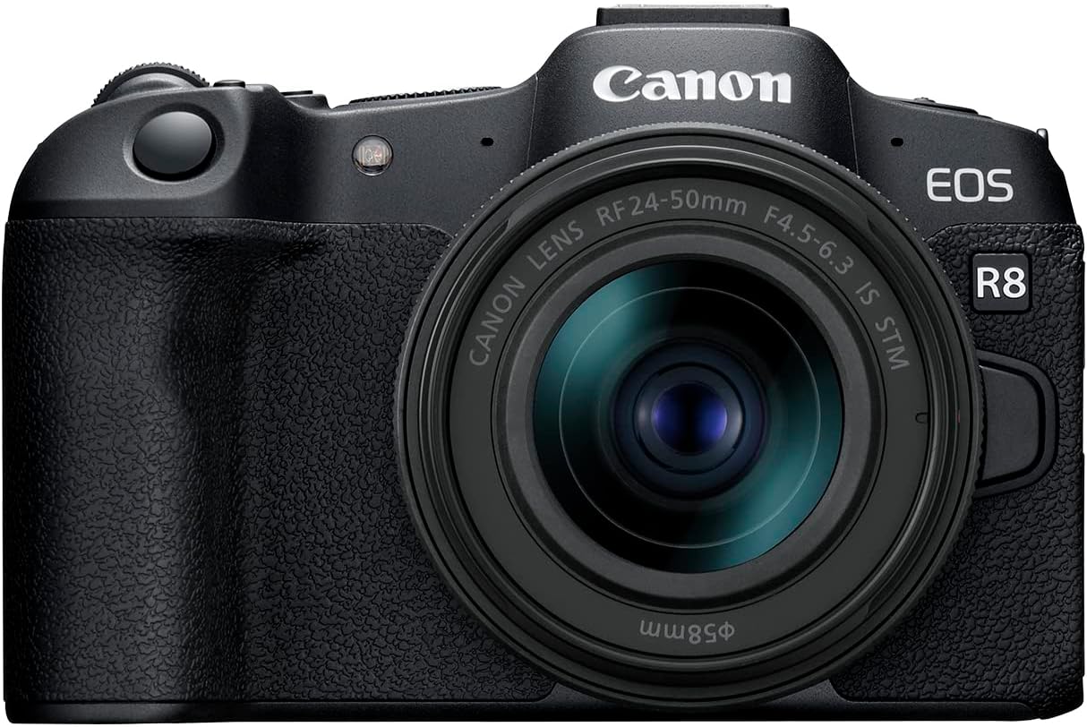 Canon EOS R8 Mirrorless Camera with RF 24-50mm f/4.5-6.3 is STM Lens, Black