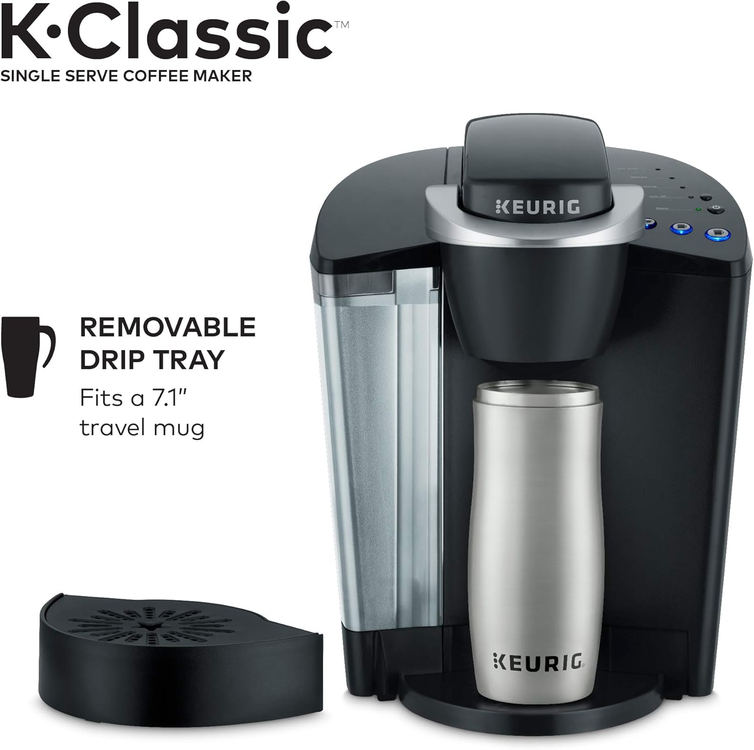 Keurig K-Classic Single Serve Coffee Maker with Eight O'Clock The Original Medium Roast, 32 K-Cup Pods