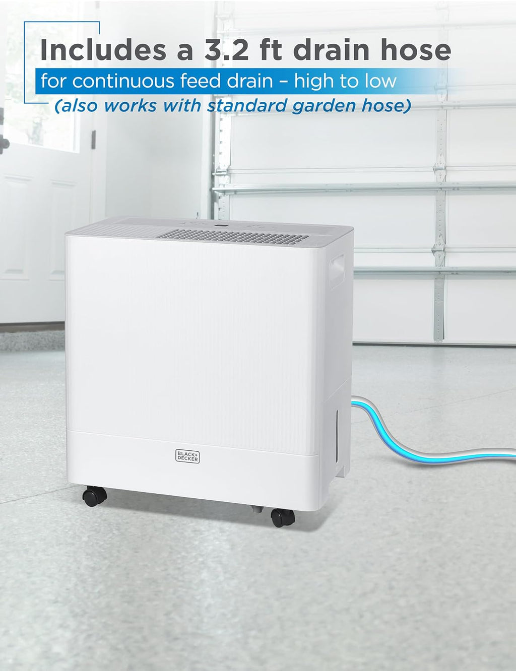 BLACK+DECKER Portable Dehumidifier, Extracts 22.27-Pint Per 24-Hours, Dehumidifier for Home up to 1500 Sq. Ft. Coverage, 6.8-Pint Bucket, Energy Star 6.0 Certified, BDM22WCDA, White