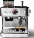 Semi-Automatic Espresso Machine, Dual Boiler 20 Bar Coffee Maker With Grinder 30 Size Setting, Expresso Coffee Machines With Steam Wand for Cappuccino Latte, 95 Oz Removable Water Tank