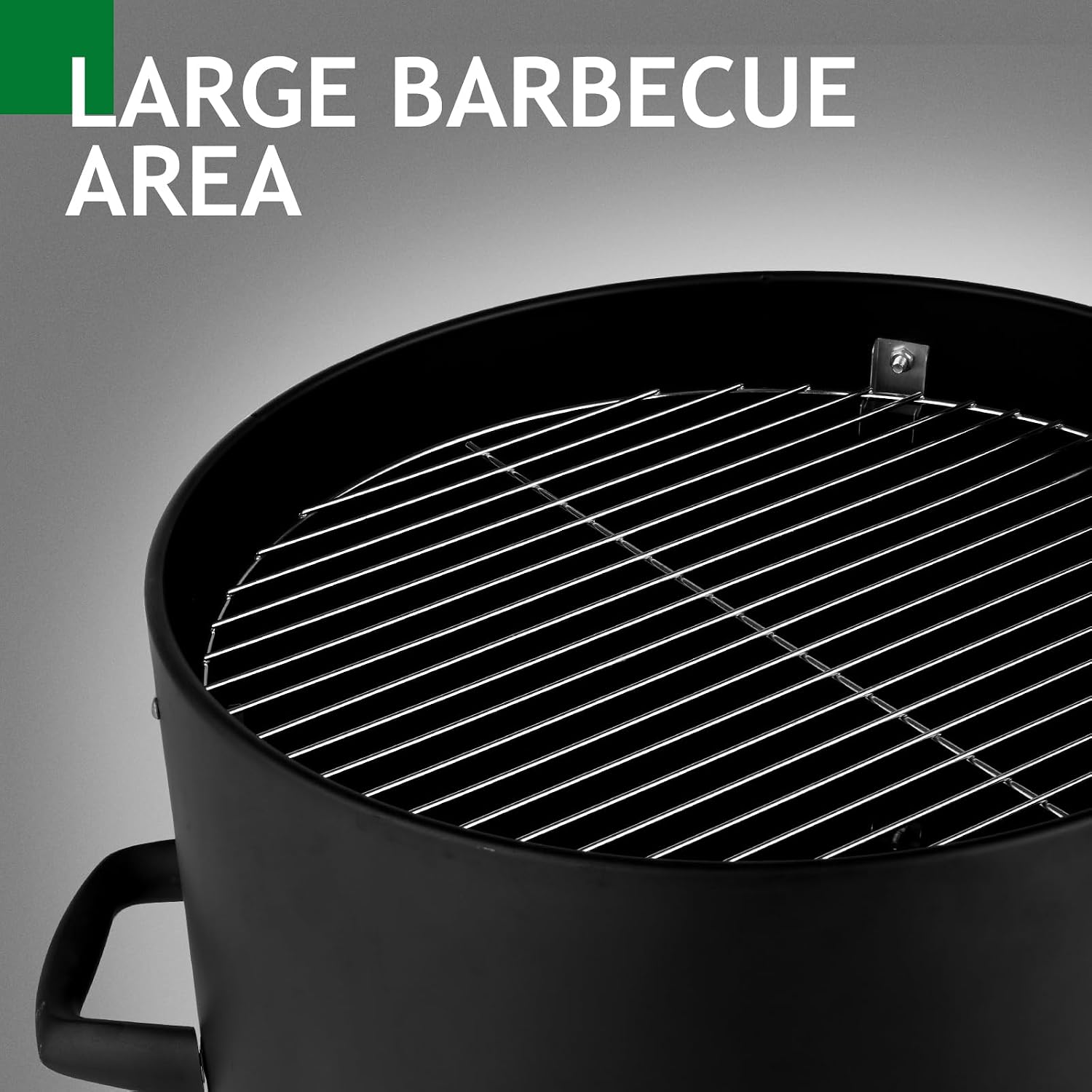 LEADZM 4-Tier 3-in-1 Vertical Charcoal Grill, BBQ Charcoal Smoker with Built-in Thermometer, Air Vent, and Access Doors, Perfect for Camping, Picnics, Backyard BBQs, and Tailgating Parties