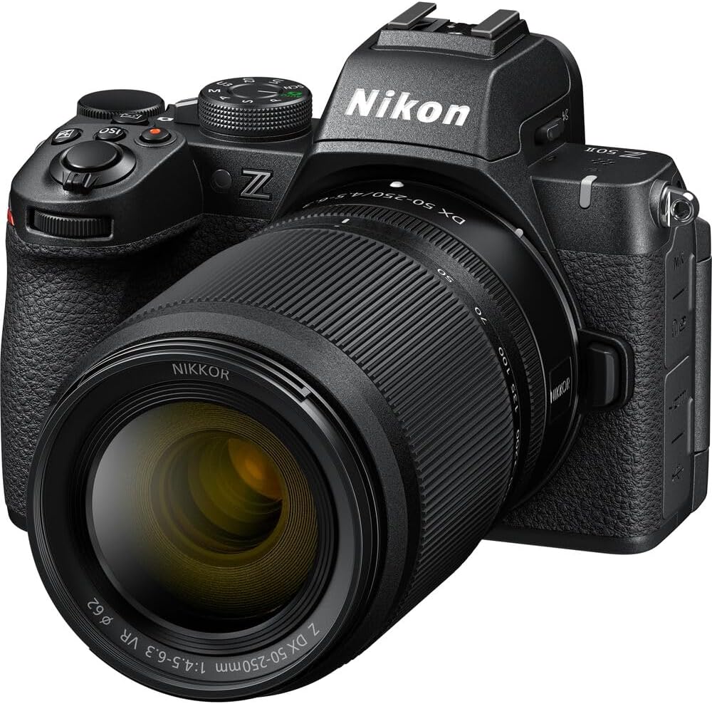 Nikon Z50II Mirrorless Camera 4K DX Body with 2 Lens Kit 16-50mm + 50-250mm VR 1788 | Official Nikon USA Partner Model | Bundle with Deco Gear Backpack +LED + 2 Pack 64GB Memory Cards & Accessories