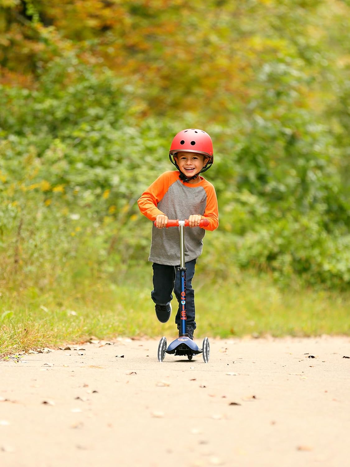 Micro Kickboard | Mini LED Kids Scooter for Ages 2-5 | Children up to 110 lbs | 3 Wheel Lean-to-Steer Design | Adjustable T Bar | Smooth Ride, Motion Activated PU LED Wheels | Swiss Design