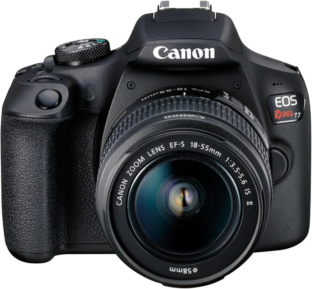 Canon EOS Rebel T7 DSLR Camera and EF-S 18-55mm is II Lens Kit Bundle with SD Card and Holster Camera Case and Accessories (3 Items)