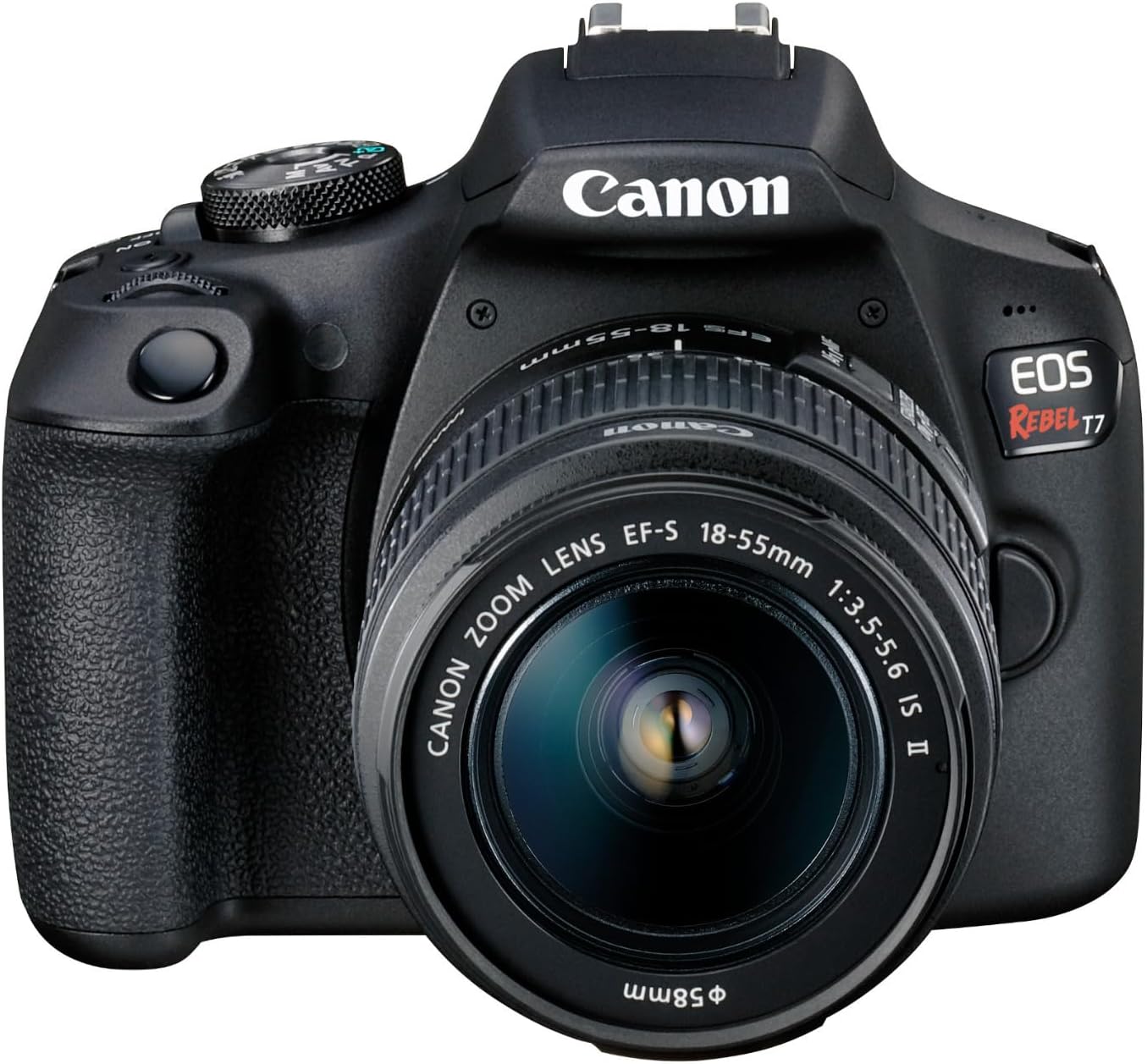 Canon EOS Rebel T7 DSLR Camera and EF-S 18-55mm is II Lens Kit Bundle with SD Card and Holster Camera Case and Accessories (3 Items)