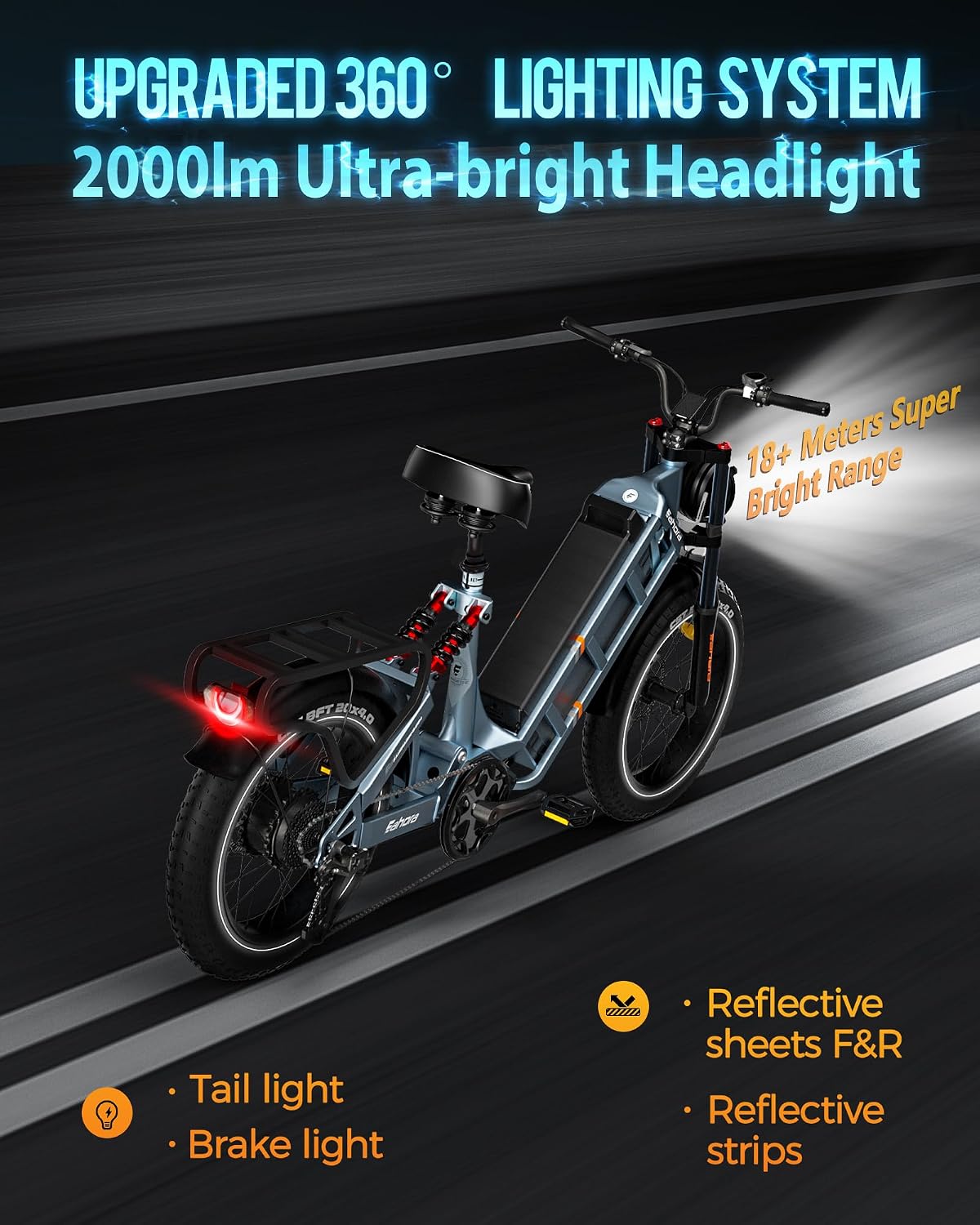 eAhora 2026 Juliet Pro 2 43-31Mph Electric Bike for Adults 5400W Dual Motor Ebike 60V/70Ah 48V/60Ah 200+Miles Long Range Electric Bicycle 20' Fat Tires Full Suspension Electric Mountain Bike