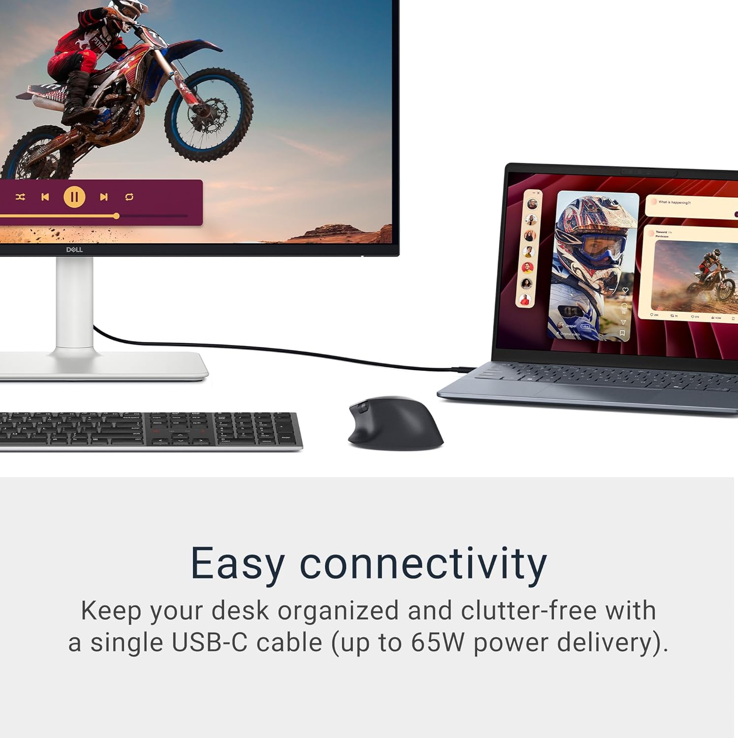 Dell 27 Plus 4K USB-C Monitor - S2725QC - 27-inch 4K (3840 x 2160) 120Hz 16:9 Display, AMD FreeSync Premium, sRGB 99%, Integrated Speakers, 1500:1 Contrast Ratio, Comfortview - Ash White