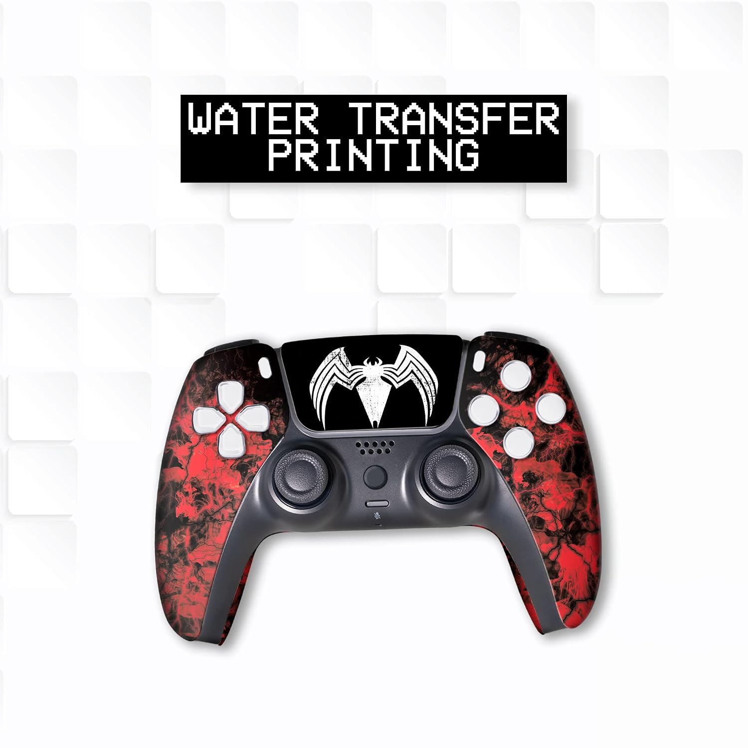 Carnagge Custom PS-5 Controller Wireless compatible with Play-Station 5 Console by BCB Controllers | Proudly Customized in USA with Permanent HYDRO-DIP Printing (NOT JUST A SKIN)
