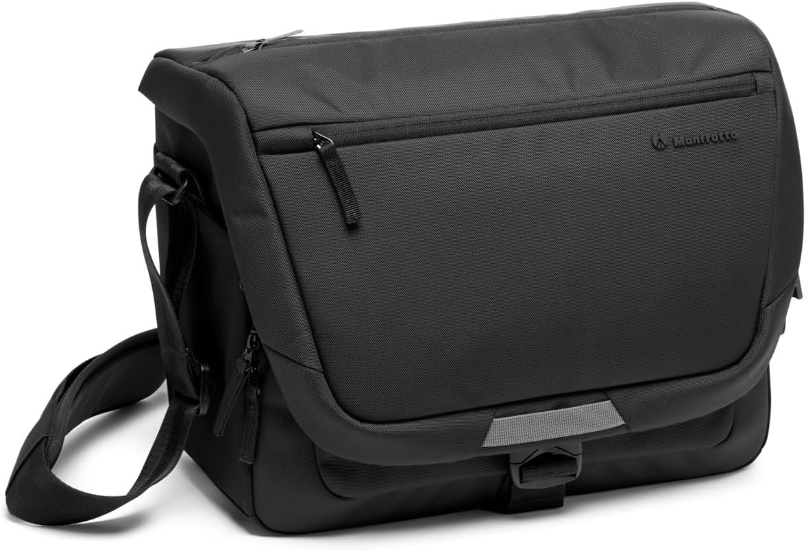 Manfrotto Advanced Messenger M III, Photography Bag for DSLR Cameras with Lenses, Camera Bag with Tripod Mount and Rain Cover, Photography Accessories