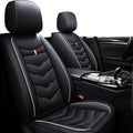 Car Seat Covers Fit for Toyota Sienna 2000-2025, Leather Seat Covers for Car, Waterproof Non-Slip Durable Car Seat Protector(2 Seats,Black White)