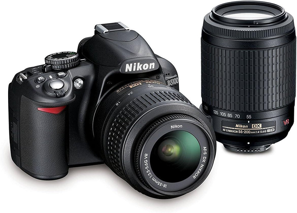 Nikon D3200 24.2 MP CMOS Digital SLR Camera with 18-55mm and 55-200mm VR DX Zoom Lenses Bundle