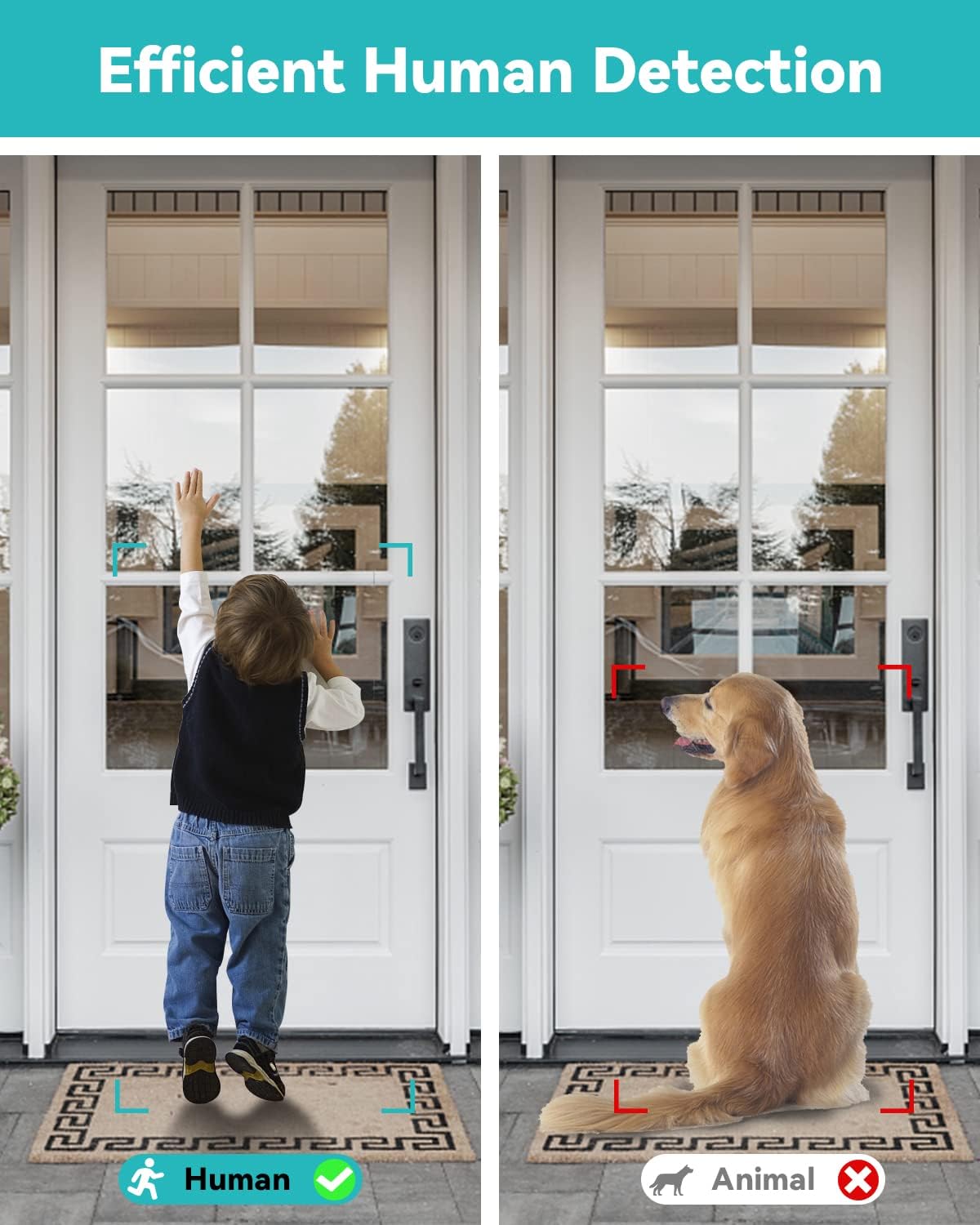 WUUK Doorbell Camera Wireless No Subscription, 3MP Camera Doorbell, Homebase Built-in 32GB Storage, Battery Powered Video Doorbell, Triple Motion Detection, Compatible with Alexa and Google Home