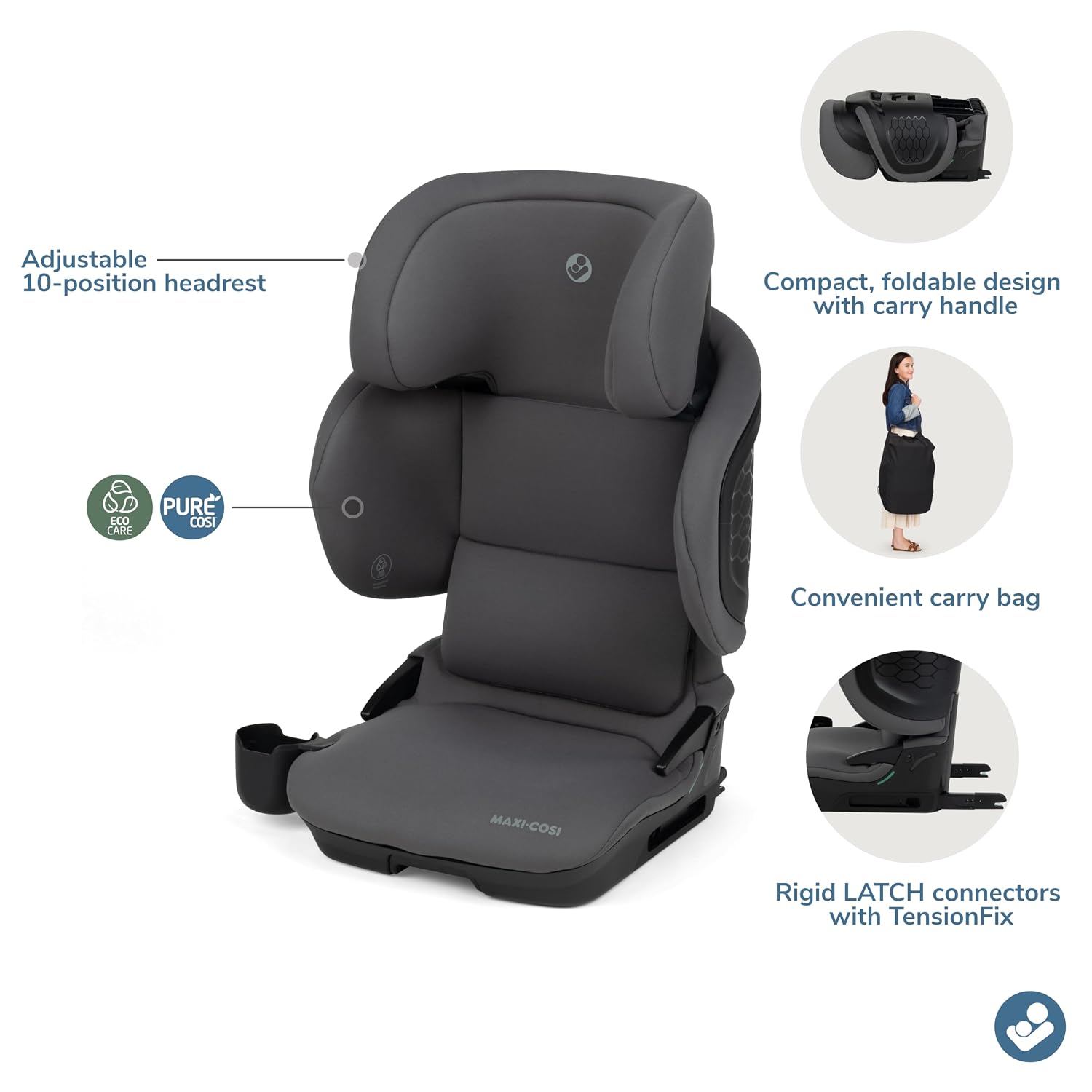 Maxi-Cosi Tanza Belt-Positioning Booster Car Seat, Sea Salt