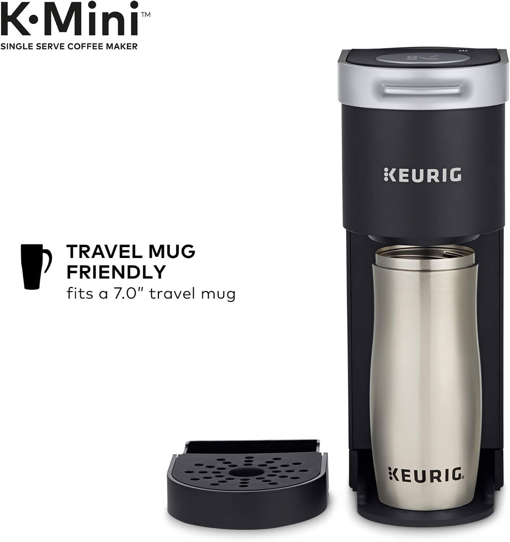 Keurig K-Mini Coffee Maker, Single Serve K-Cup Pod Coffee Brewer, Black with McCafe Classic Collection Variety Pack K-Cup Coffee Pods, 40 Count