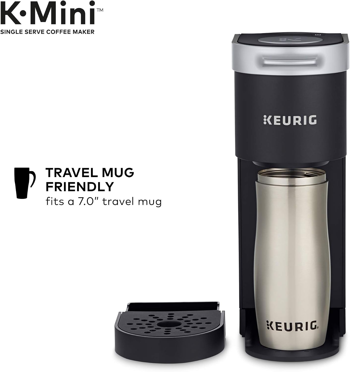 Keurig K-Mini Coffee Maker, Single Serve K-Cup Pod Coffee Brewer, Black with McCafe Classic Collection Variety Pack K-Cup Coffee Pods, 40 Count