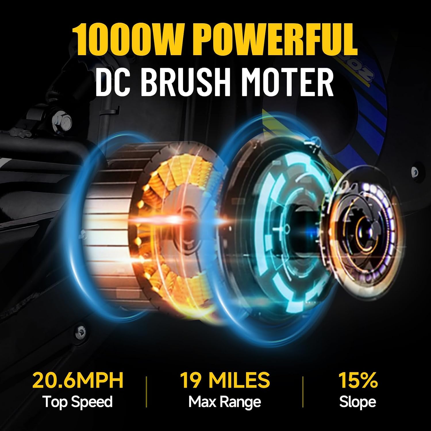 KOOZ HP112E PRO 36V 1000W Electric Dirt Bike for Kids, 3 Speed Modes Teen Electric Motorcycle Up to 20.6 MPH& 19 Miles Long-Range, Dual Suspension & Disc Brake, 16' Sturdy Tire