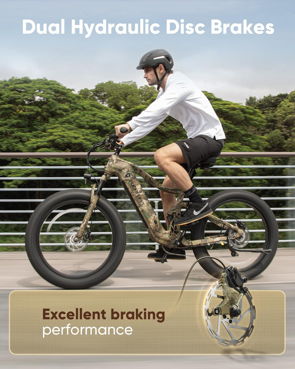 PUCKIPUPPY Boxer Electric Bike for Adults, 48V 20Ah Battery and Extra 15Ah Battery, 140Miles Range+
