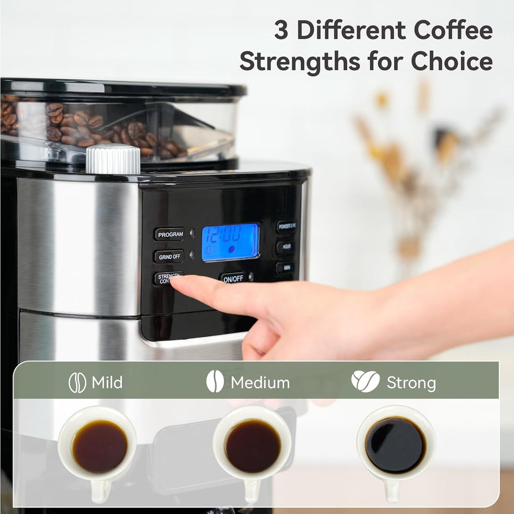 Gevi Coffee Grinder Electric,Coffee Bean Grinder with 35 Grind Settings for Espresso,Drip,French Press,Burr Coffee Grinder for Home Use,Anti-static Design,Black