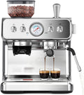 COWSAR 20 Bar Espresso Machine with Grinder & Milk Frother Steam Wand, 58mm Expresso Coffee machines, Commercial Stainless Steel Coffee Maker for Cappuccino and Latte, Perfect for Home Café-Pro