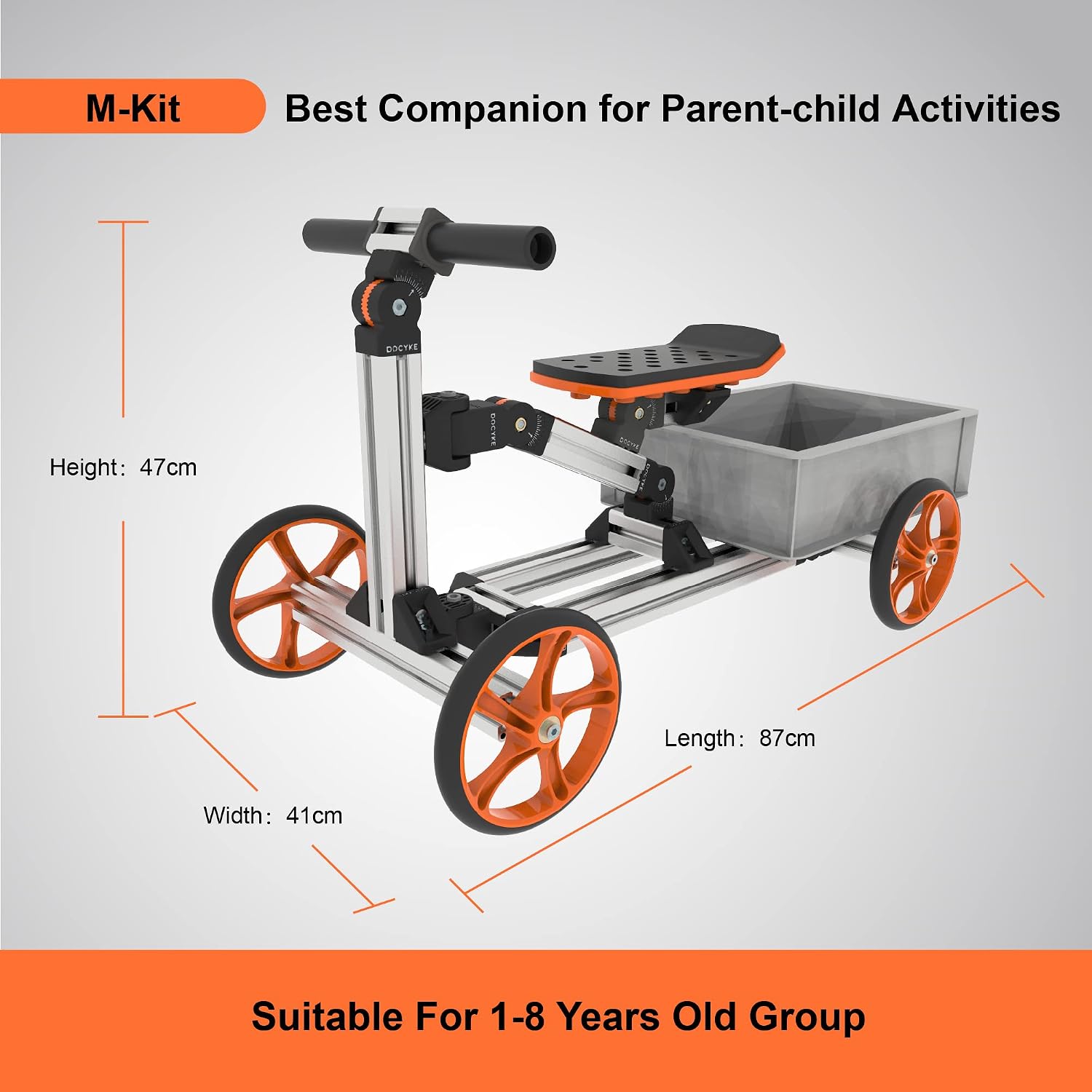 Harper & Bright Designs Balance Bike for Kids Ages 1-4, Outdoor Bicycle Karts with Three Wheels for Boys and Girls, 20 in 1 Toddler Kick Scooters, Not Electric, Silver