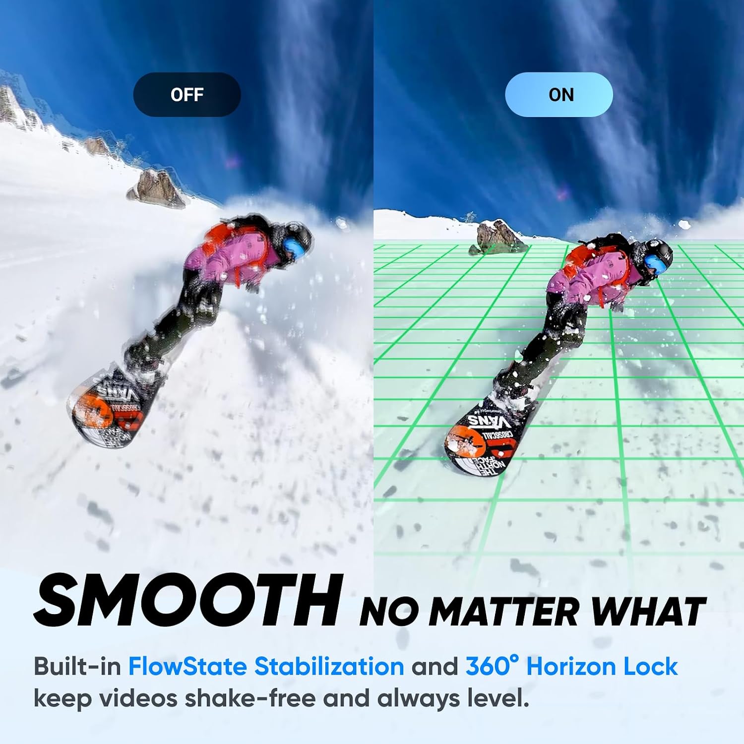 Insta360 X3 Snow Kit (New Version) - 360 Action Camera with 5.7K 360 Active HDR Video, 4K Single-Lens Camera, Waterproof, FlowState Stabilization, 2.29' Touchscreen, AI Editing, Wintersports