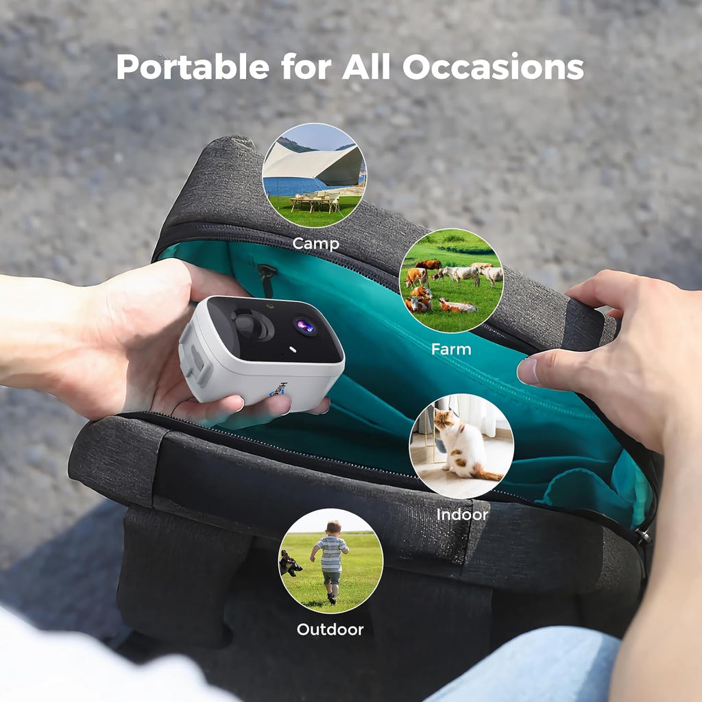 Hiseeu Solar Camera Security Outdoor, 3 Pack 100% Wireless 3K 4MP Surveillance Indoor WiFi Smart Cameras for Home Security Outside, PIR/AI Motion Detection, Waterproof, Color Night Vision, 2-Way Audio
