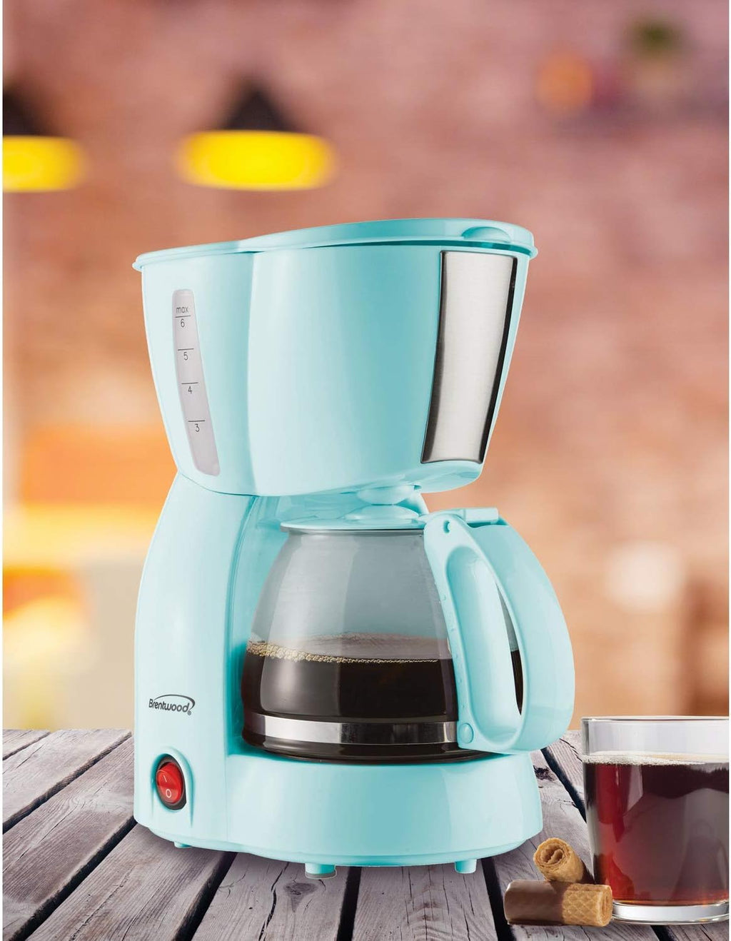 Brentwood TS-213BL 4 Cup Coffee Maker, Blue (Pack of 4)