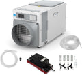 AprilAire E100 Whole House Dehumidifier for Basement & Crawl Space – 100-Pint High-Capacity Commercial Dehumidifier for Homes Up to 5,500 Sq. Ft. with Pump, Drain Hose, & Hanging Kit for DIY Install