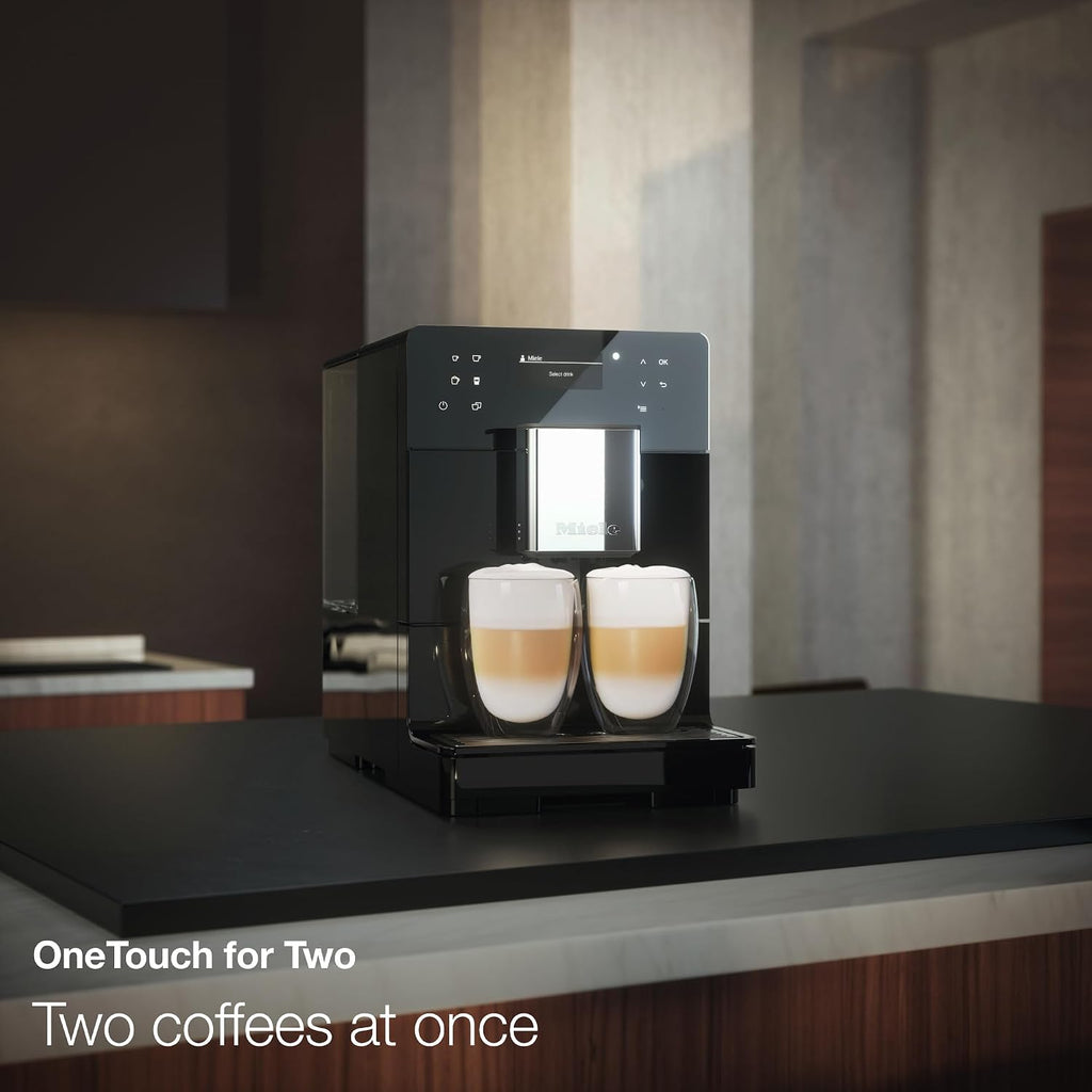 Miele CM 5510 Silence Automatic Coffee Machine - With OneTouch for Two, AromaticSystem, Individual Profile Settings, and Cleaning Programs, in AluSilver Metallic Finish