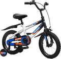 12/14/16 Inch Children's Bike for Toddlers Kids Ages 3-8, Safe Non-Slip Tires, Removable Training Wheels, Coaster Brake, Easy Assembly, Perfect for Boys and Girls, Blue and White